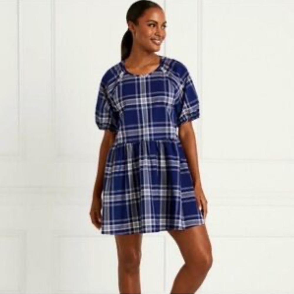 Hill House Mini Dress Duo — Navy Plaid & Cream Floral - Picture 3 of 7